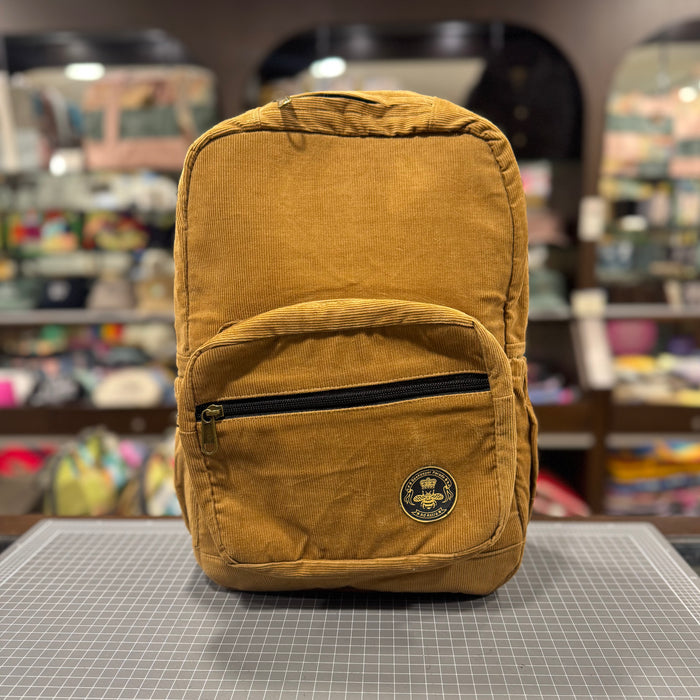 The Peanut 🥜 Brown Corduroy Mini-Royal BeeKeeper Backpack