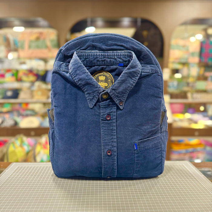 The Navy Blue Corduroy No. 2 🧢 Classic Shirt BeeKeeper Parade Backpack