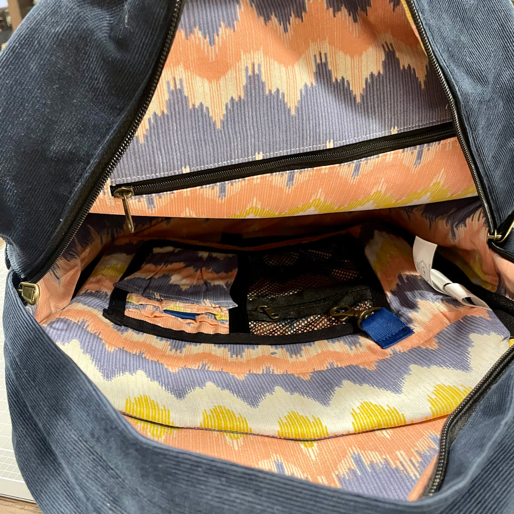 The Dark Blue Corduroy 🧢 Classic Shirt BeeKeeper Parade Backpack
