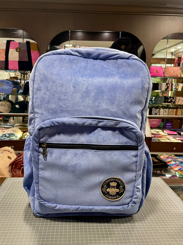 The Periwinkle Blue 🪁 Corduroy Royal BeeKeeper Backpack