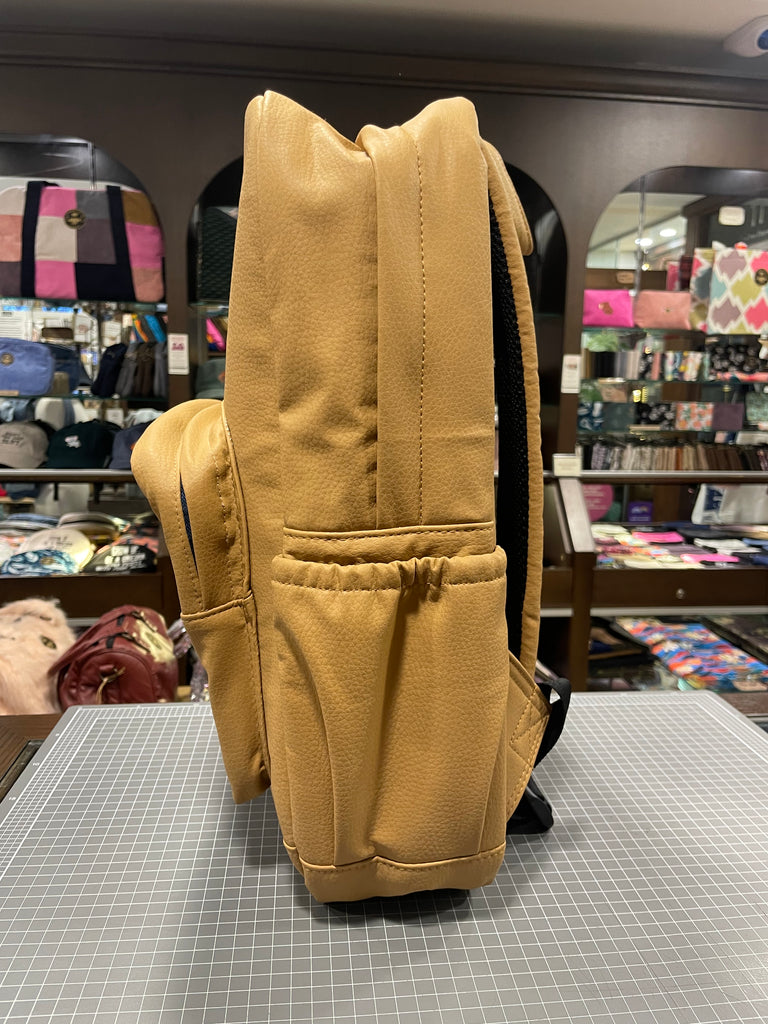 The Peanut 🥜 Tan Leatherette Royal BeeKeeper Backpack