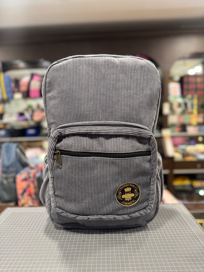 The Koala 🐨 Grey Corduroy Royal BeeKeeper Backpack