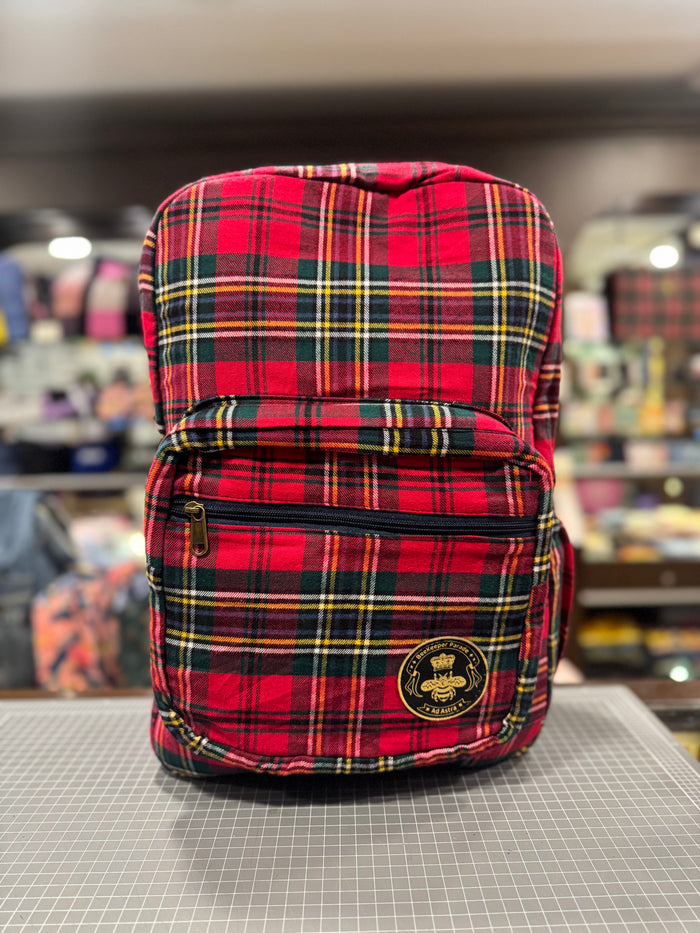 The Red Tartan 🍎 Royal BeeKeeper Backpack