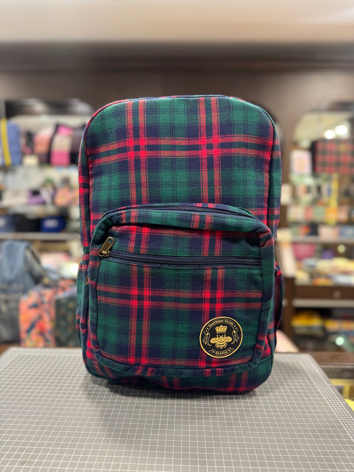 The Green Tartan 🌲 Royal BeeKeeper Backpack