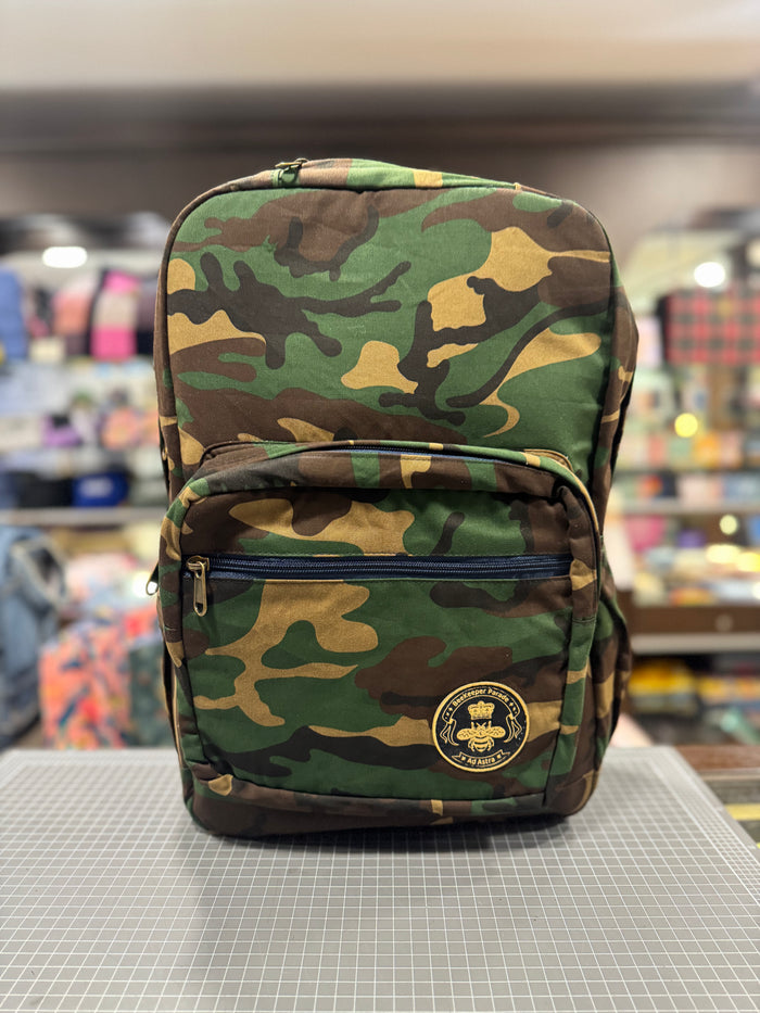 The Classic Camo 🪖 Royal BeeKeeper Backpack