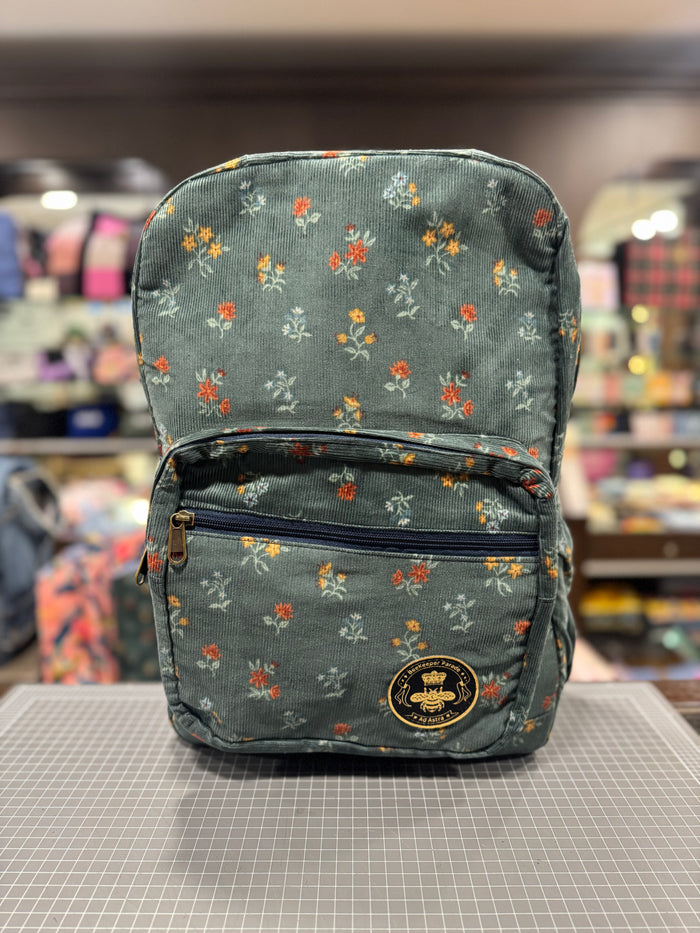 The Floral Corduroy 💐 Royal BeeKeeper Backpack