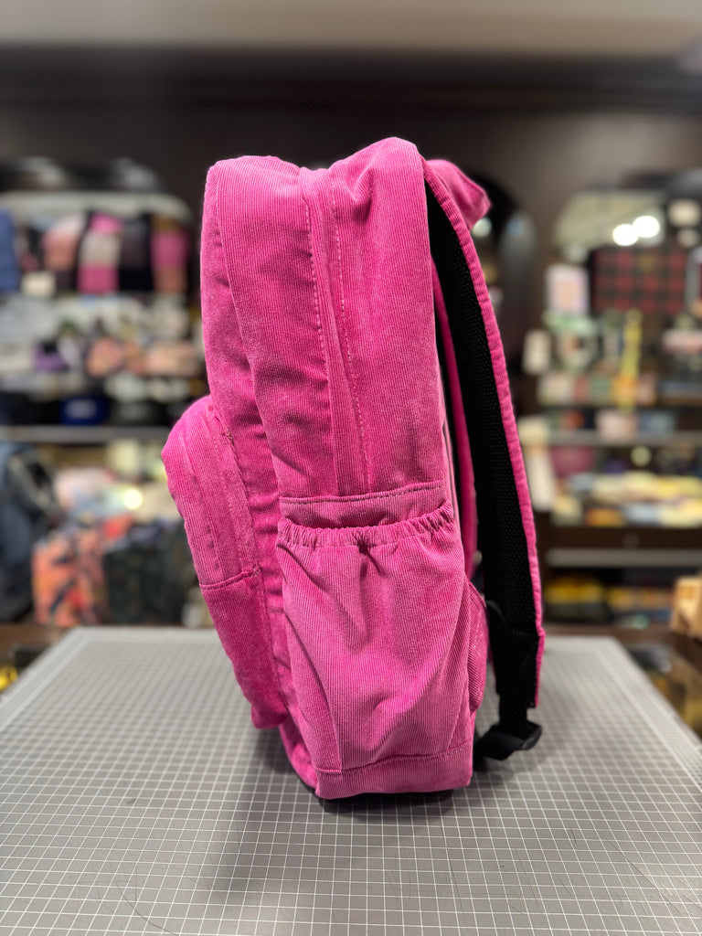 The Cat Face 🐱 on Hot Pink Corduroy Royal BeeKeeper Backpack