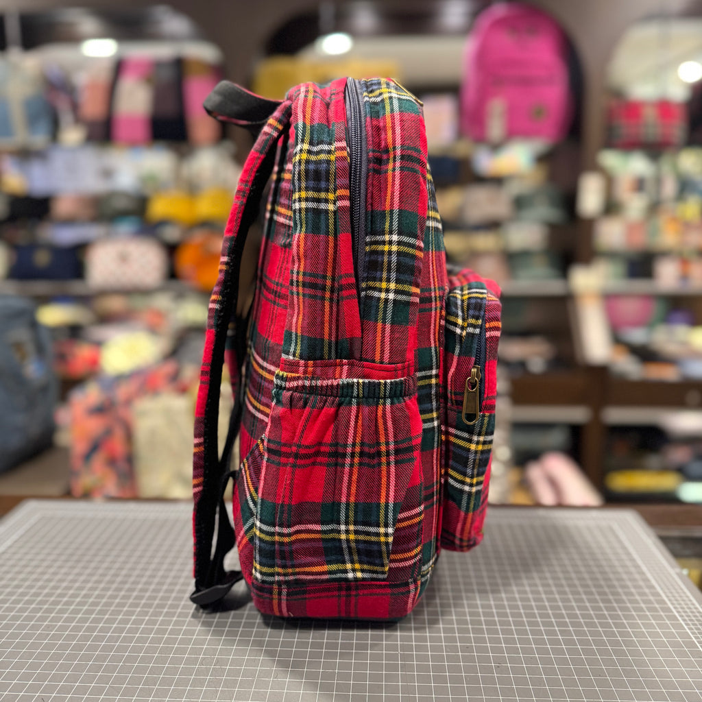 The Red Tartan 🍎 Mini-Royal BeeKeeper Backpack