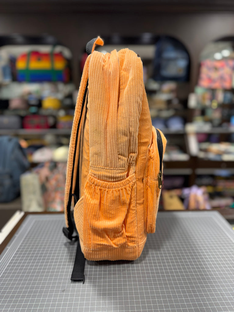 The Neon Orange 🧡 Corduroy Royal BeeKeeper Backpack