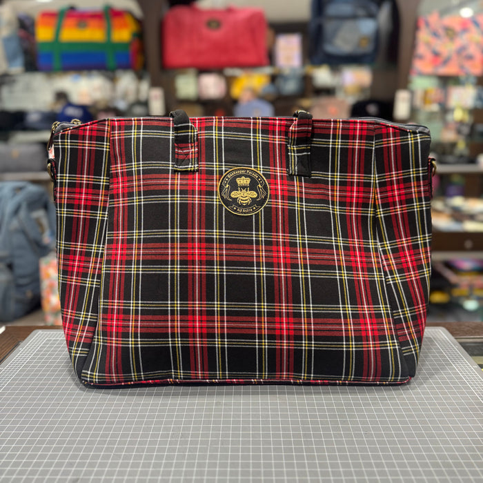 The Tartan BLACK+RED ❤️🖤 KOKYKAI LOTUS Tote