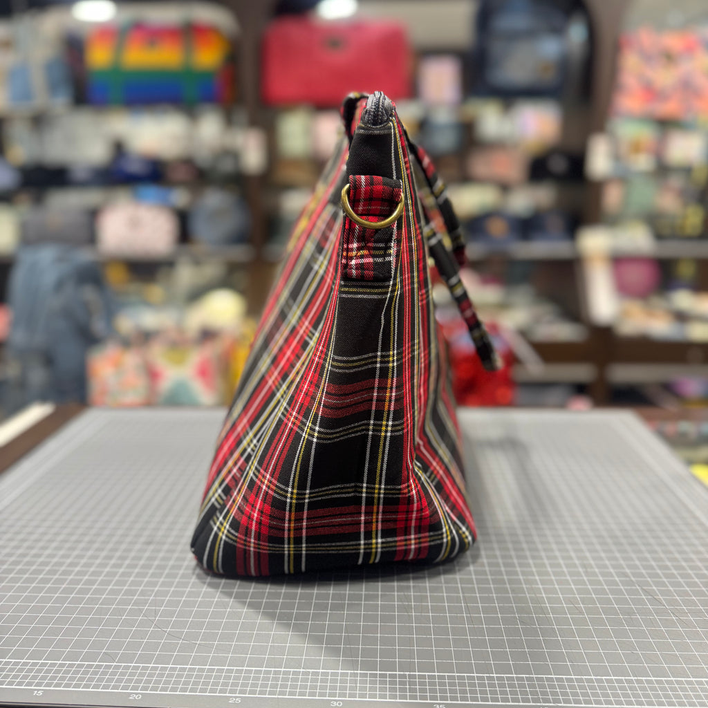 The Tartan BLACK+RED ❤️🖤 KOKYKAI LOTUS Tote