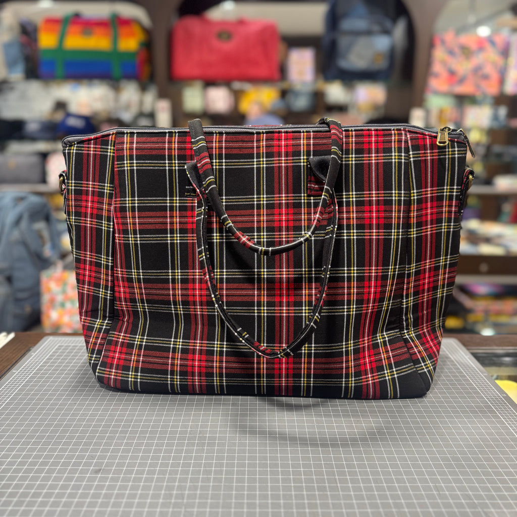 The Tartan BLACK+RED ❤️🖤 KOKYKAI LOTUS Tote