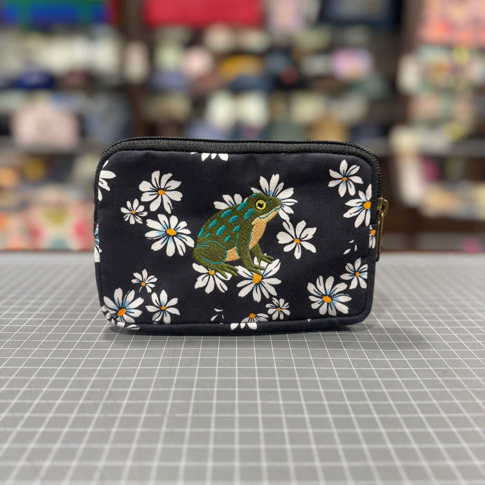 The Green Frog 🐸 Embroidered BeeKeeper Phone + Passport Sleeve