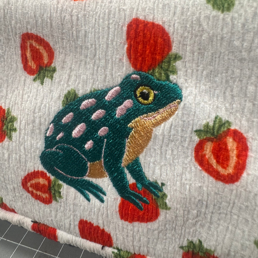 The Teal Frog 🐸 Embroidered BeeKeeper Phone + Passport Sleeve