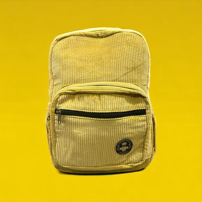 The Panda Mustard Corduroy Mini-Royal BeeKeeper Backpack