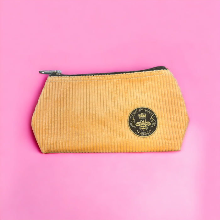 The Fluoro Orange 🍊 Corduroy Small Toiletry + Makeup Bag