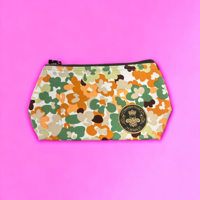 THE DAPPLED FIELD OF FLOWERS Small Toiletry + Makeup Bag