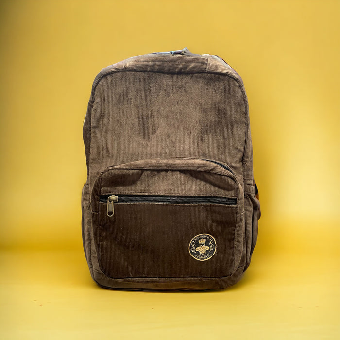 The Panda Chocolate 🍫 Corduroy Mini-Royal BeeKeeper Backpack