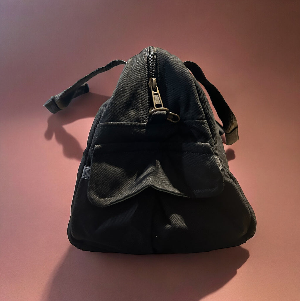 THE "GROW UP. BE A UNICORN 🦄" (BLACK CANVAS) BeeKeeper Handbag