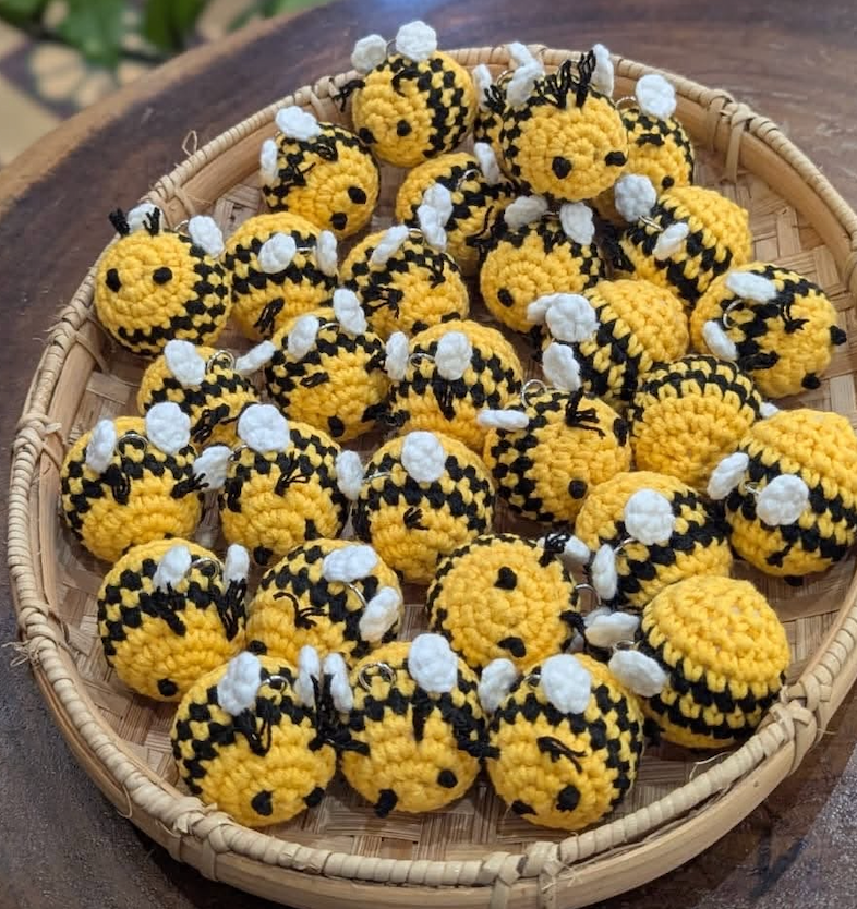 Hand-Crocheted Collectible Bee Bag Charm