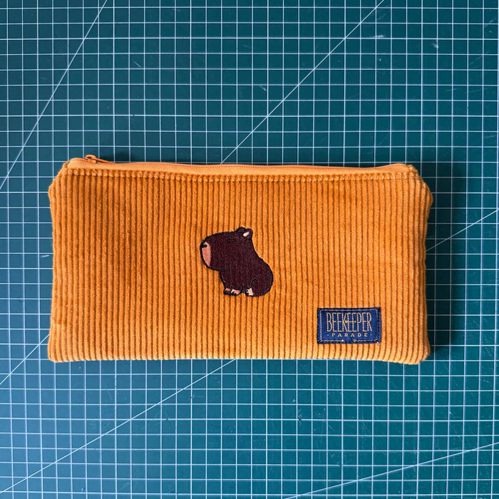 The Orange Capybara 🍊 Beekeeper Pencil Case — Large 🚃 Melbourne Collection