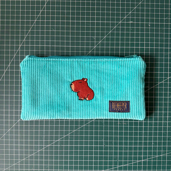 The Teal Capybara 🍊 Beekeeper Pencil Case — Large 🚃 Melbourne Collection
