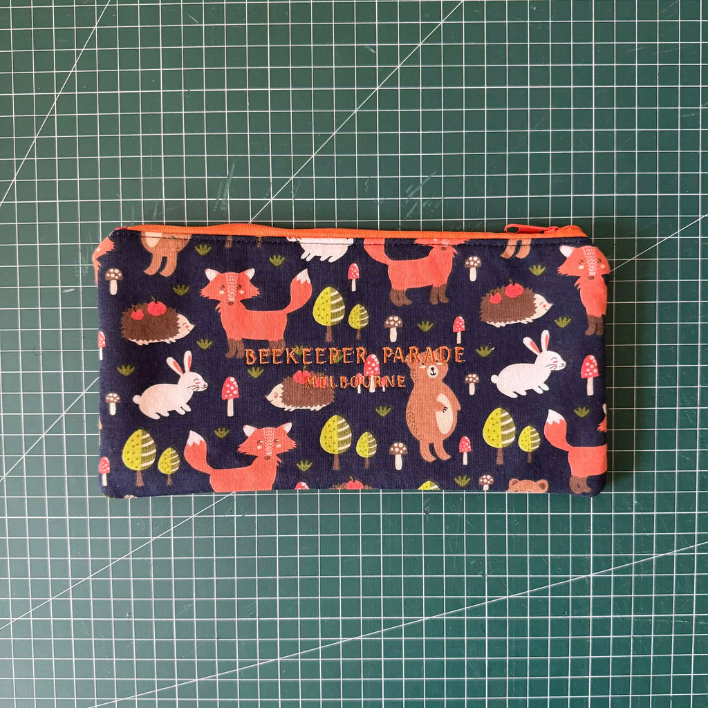 The Forest Friends No. 2 🦊 Beekeeper Pencil Case — Large 🚃 Melbourne Collection