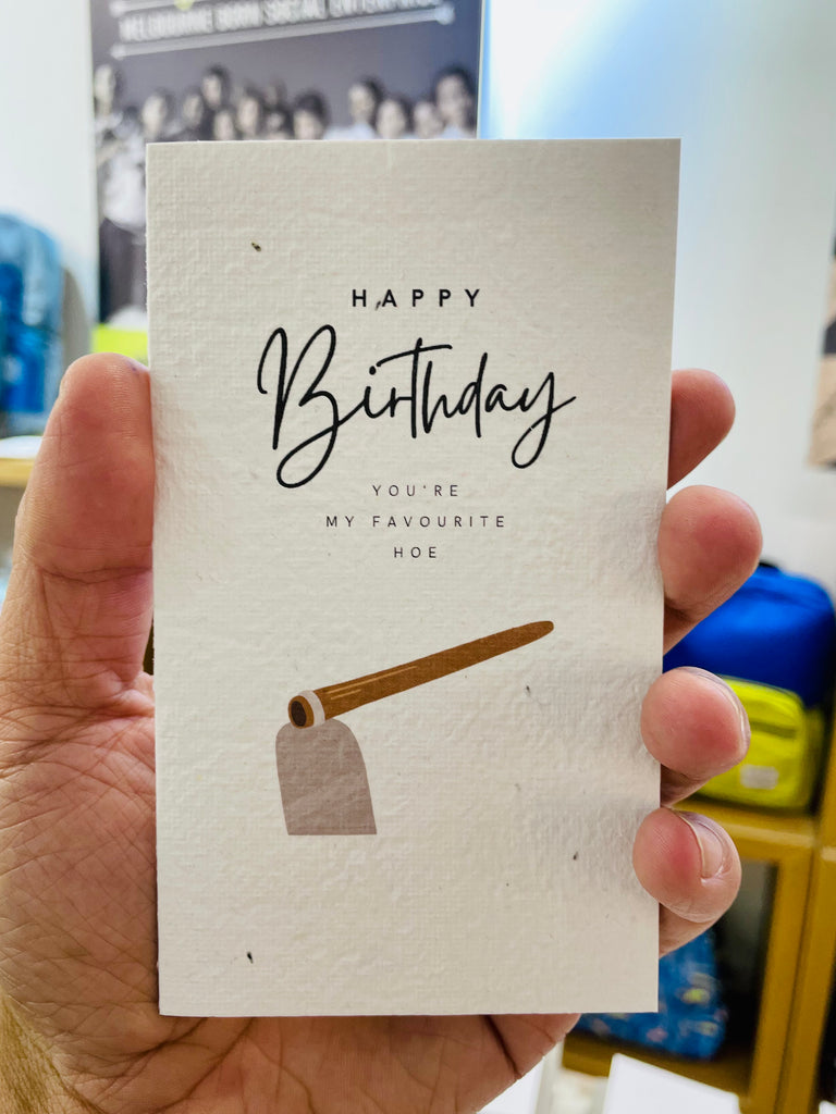 The Favourite Hoe 🧹 Birthday Card (that grows)