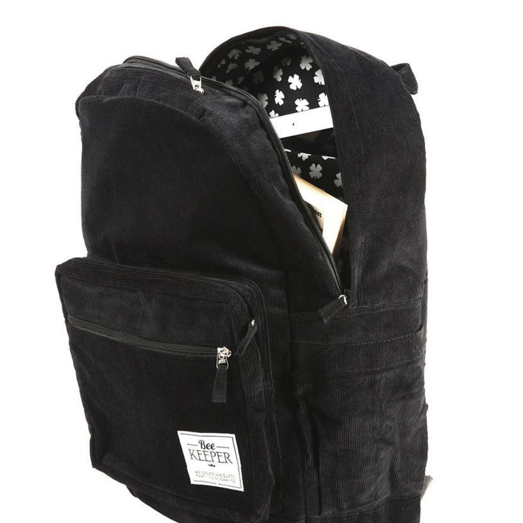 The Panda Black (Corduroy) 🐼 Royal BeeKeeper Backpack (Masterpiece Range)