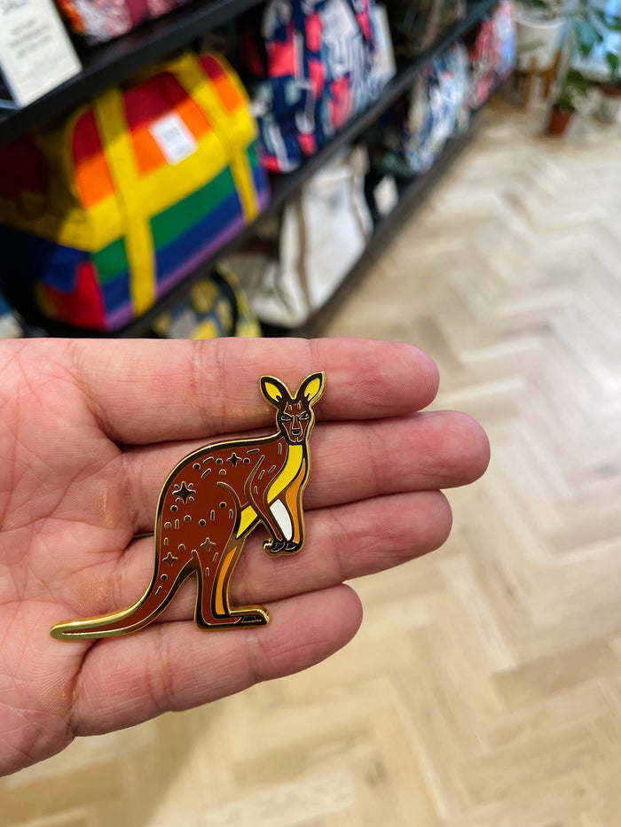 BeeKeeper Parade's Celestial Red Kangaroo Pin 🦘