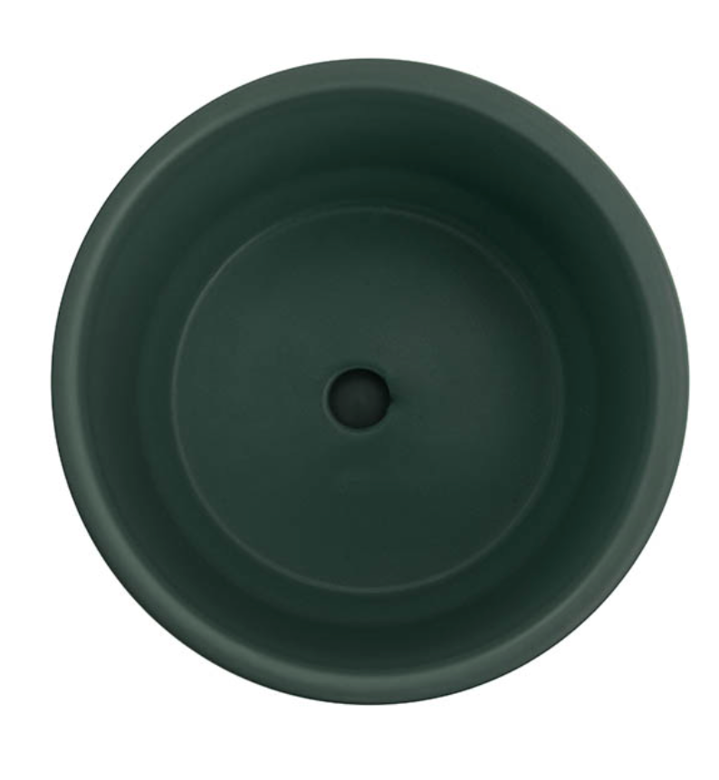 Ceramic Pot Deep Teal (with attached saucer)🩱