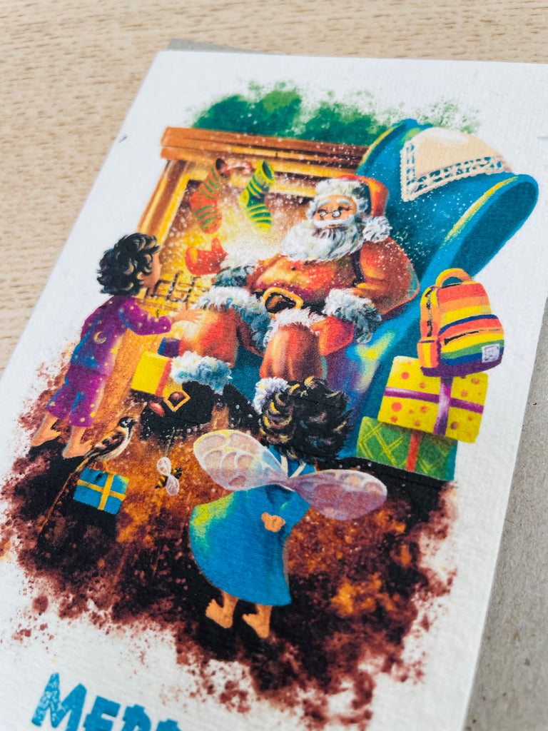 “Santa Claus Meeting” Merry Christmas 🎅🏾🎄BeeKeeper Parade Card (that grows) 🌱
