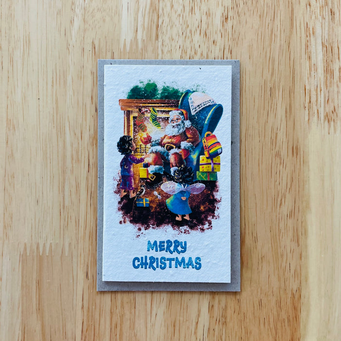 [10 PACK SAVE] “Santa Claus Meeting” Merry Christmas 🎅🏾🎄BeeKeeper Parade Card (that grows) 🌱