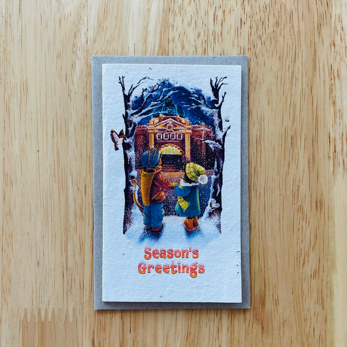 “Flinders Street” Season’s Greetings 🎅🏾🎄BeeKeeper Parade Card (that grows) 🌱